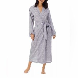 Eileen West Gray Floral Women's Robe